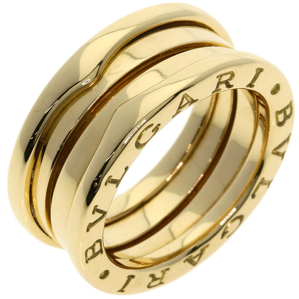 BVLGARI B.zero1 2 Band #48 Ring K18 Yellow Gold Ladies [Used]