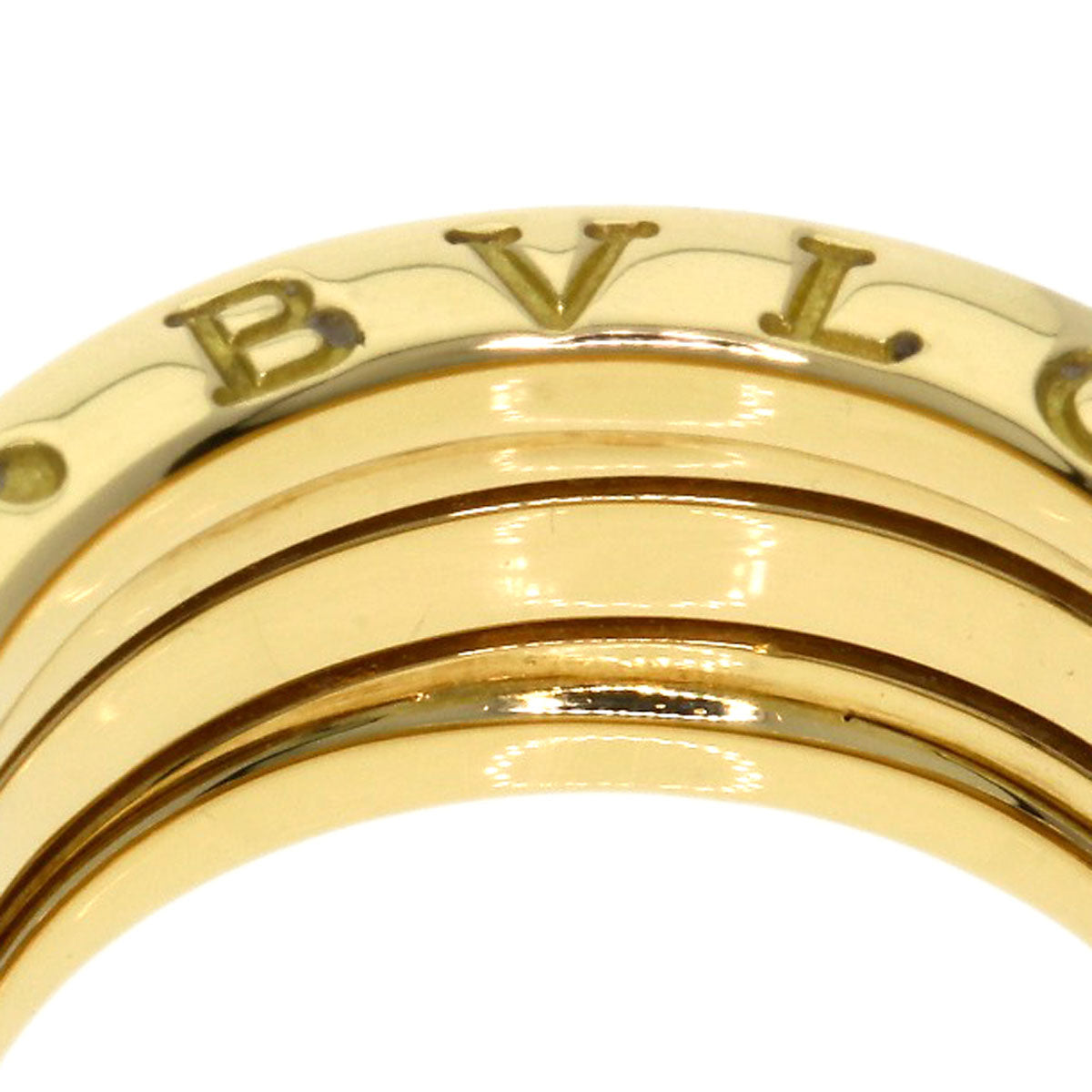 BVLGARI B.zero1 2 Band #48 Ring K18 Yellow Gold Ladies [Used]
