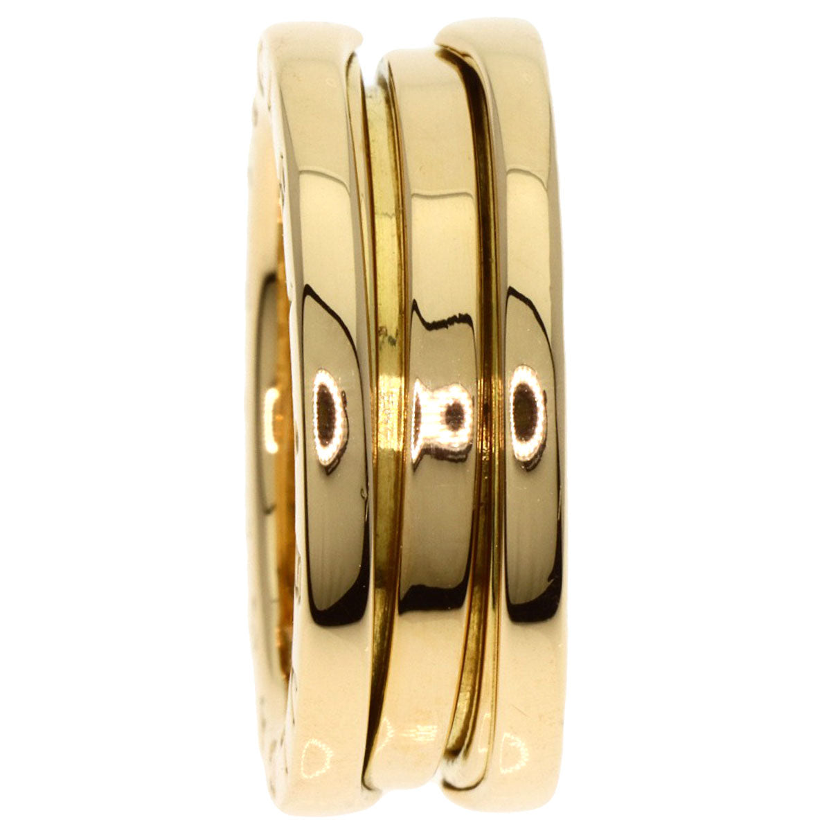 BVLGARI B.zero1 2 band #50 Ring K18 Yellow Gold Ladies [Used]