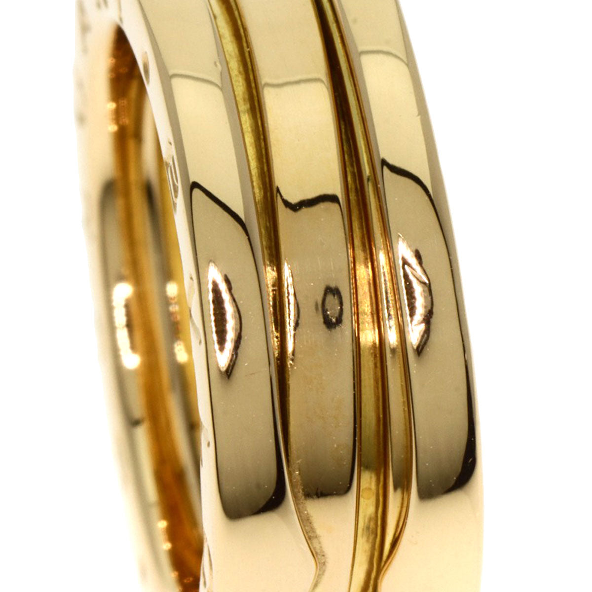 BVLGARI B.zero1 2 band #50 Ring K18 Yellow Gold Ladies [Used]