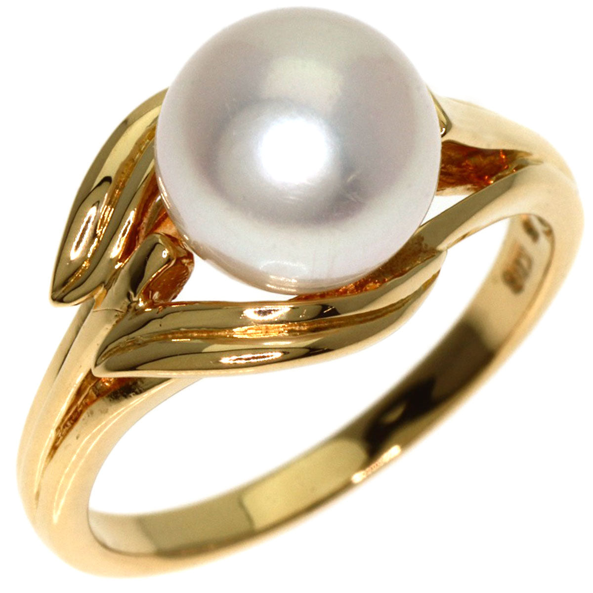 MIKIMOTO Pearl Pearl Ring K18 Yellow Gold Ladies [Used]