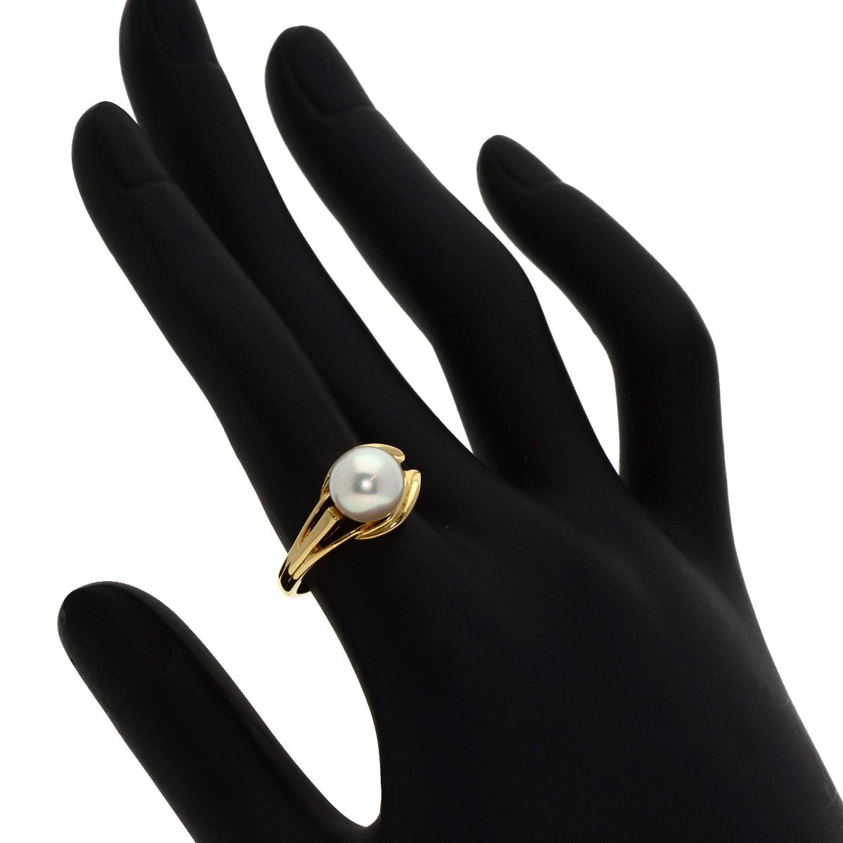 MIKIMOTO Pearl Pearl Ring K18 Yellow Gold Ladies [Used]
