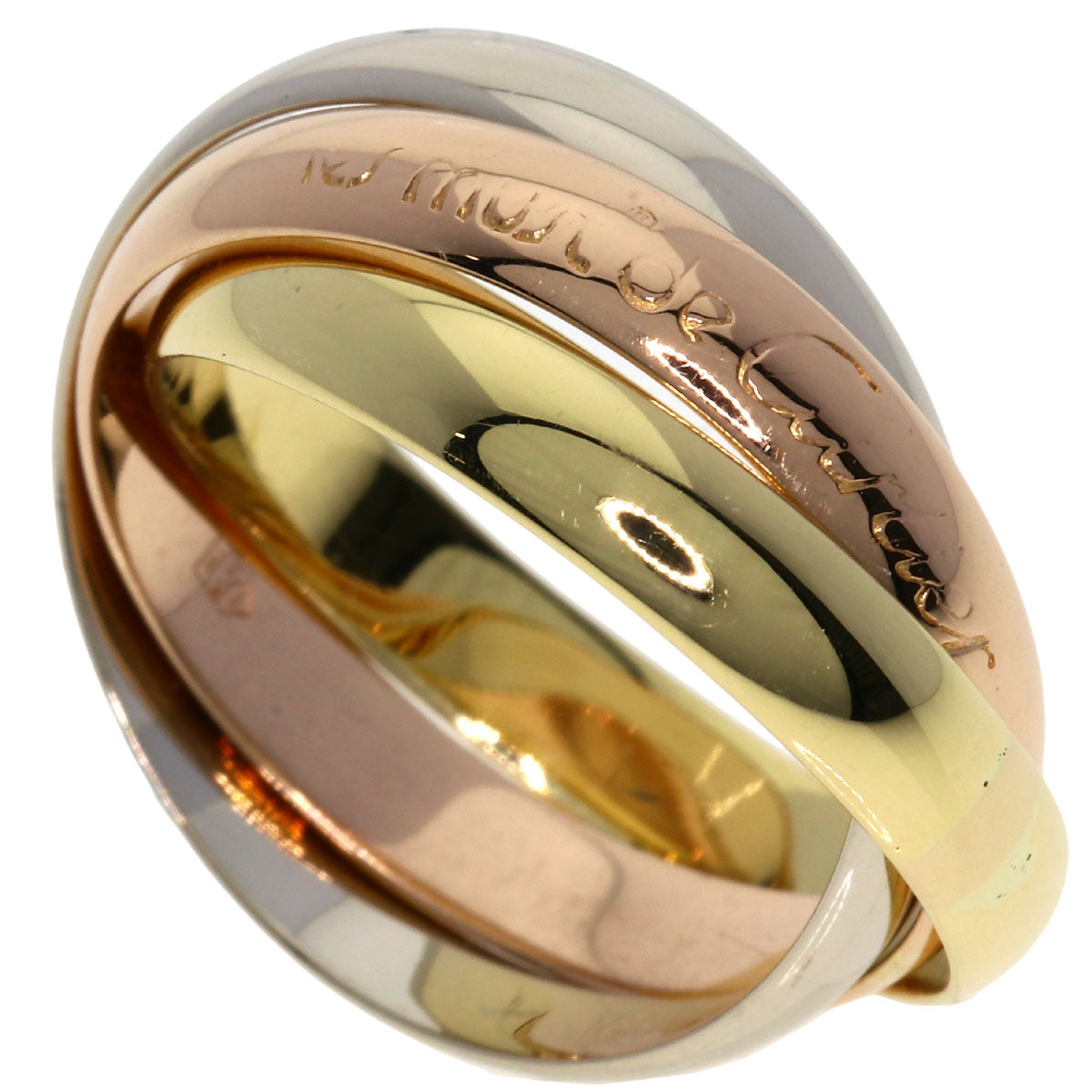 CARTIER   Trinity Ring  K18 Yellow Gold 18K Pink GoldLadies [Used]