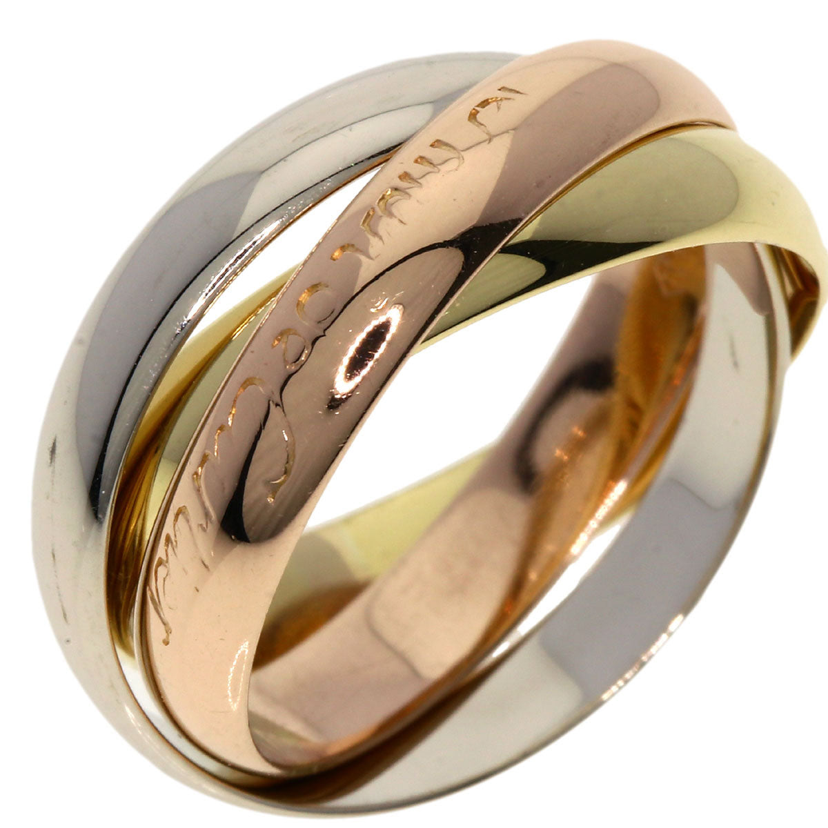 CARTIER   Trinity Ring  K18 Yellow Gold 18K Pink GoldLadies [Used]