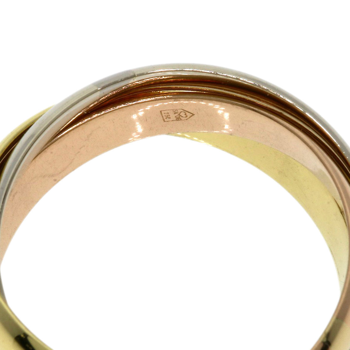 CARTIER   Trinity Ring  K18 Yellow Gold 18K Pink GoldLadies [Used]