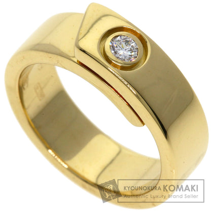 CARTIER Anniversary 1P Diamond #49 Ring K18 Yellow Gold Ladies [Used]