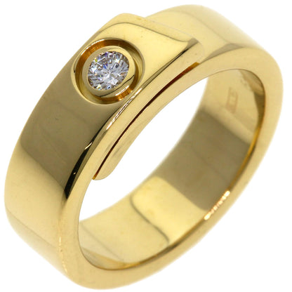 CARTIER Anniversary 1P Diamond #49 Ring K18 Yellow Gold Ladies [Used]