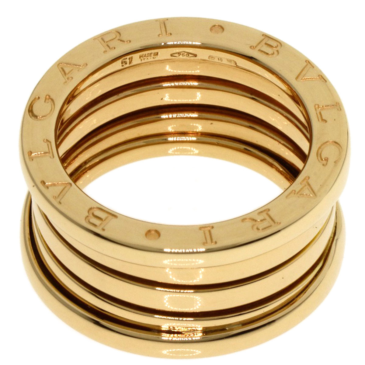 BVLGARI   B.zero1 4 band #51 Ring  K18 Yellow Gold Ladies [Used]