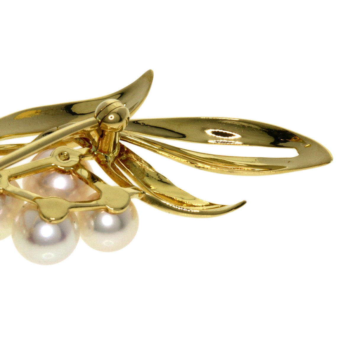 MIKIMOTO Pearl Pearl Brooch K18 Yellow Gold Ladies [Used]