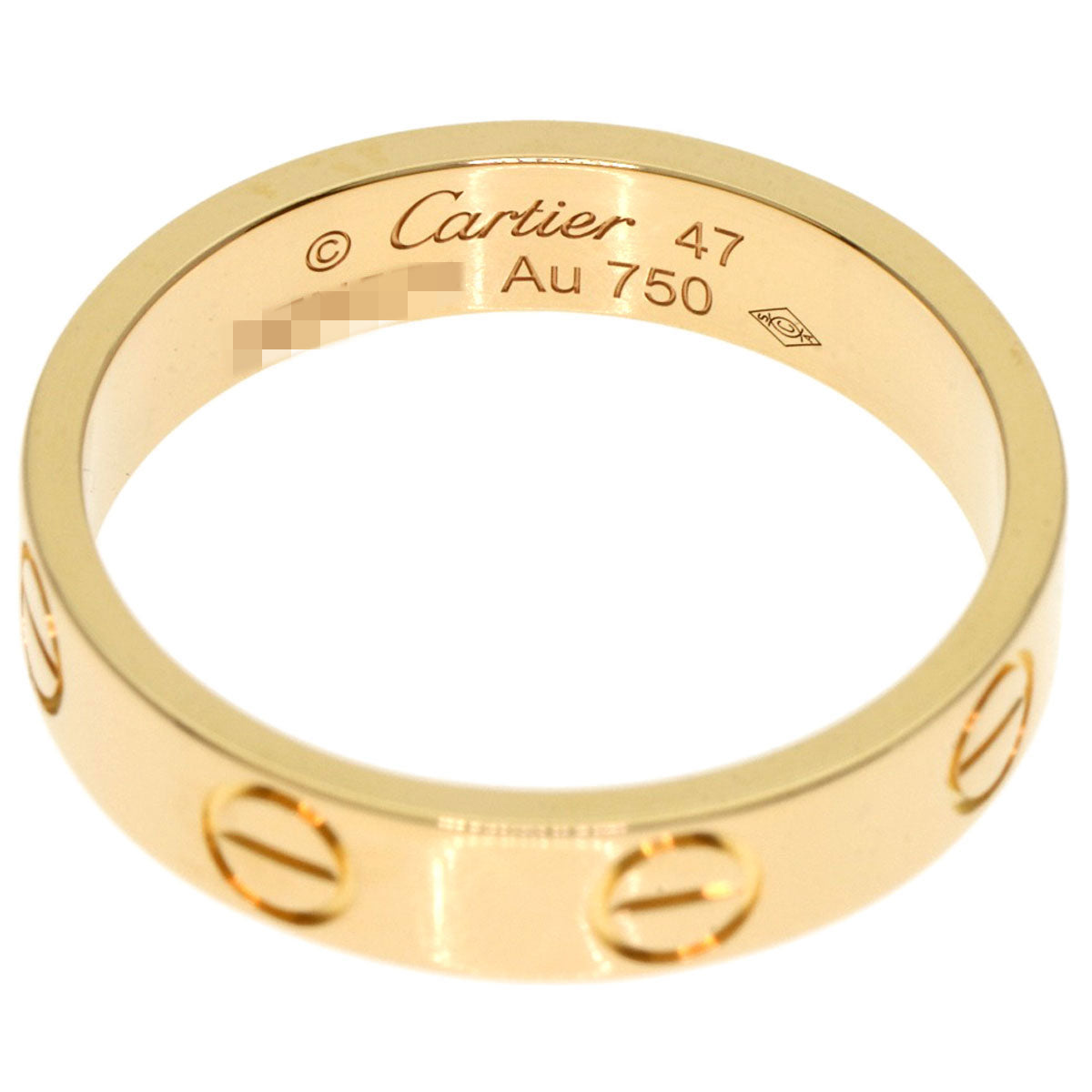 CARTIER   mini love ring #47 Ring  K18 Yellow Gold Ladies [Used]