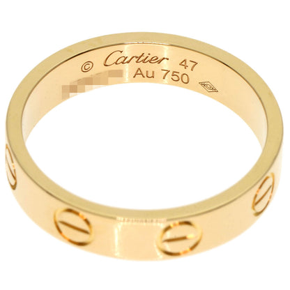 CARTIER   mini love ring #47 Ring  K18 Yellow Gold Ladies [Used]