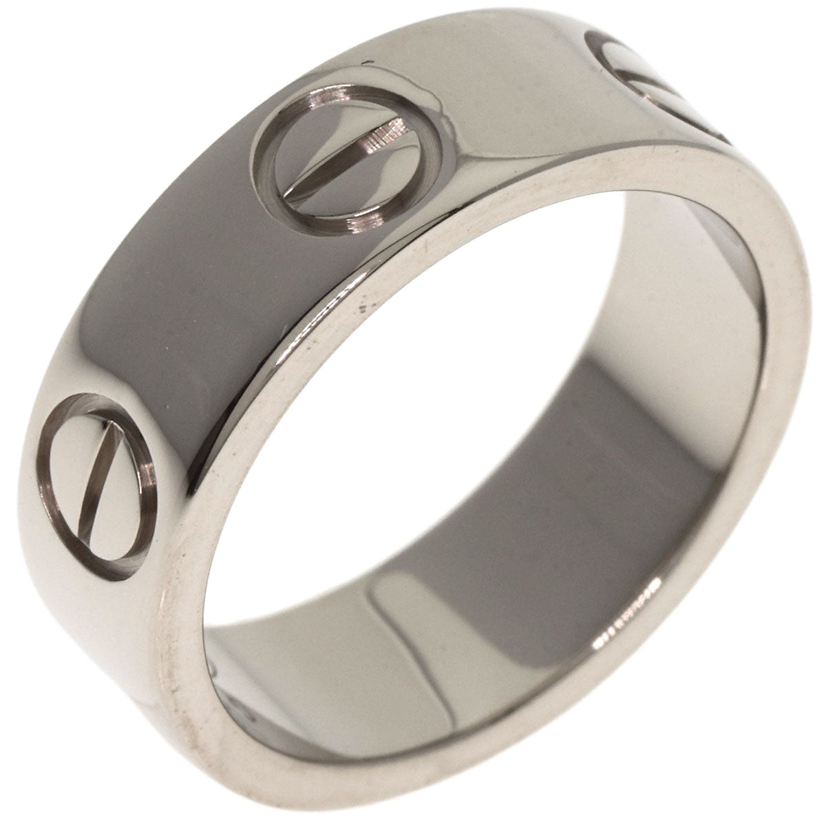 CARTIER love ring #48 Ring K18 White Gold Ladies [Used]