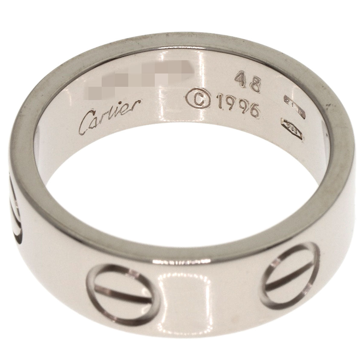 CARTIER love ring #48 Ring K18 White Gold Ladies [Used]