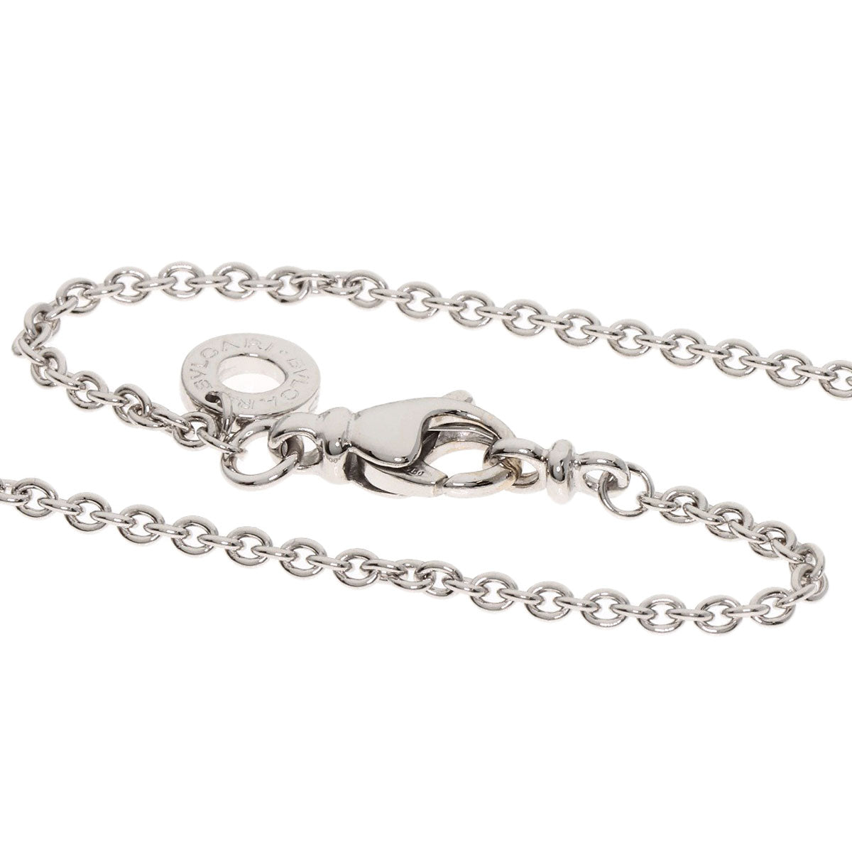 BVLGARI   Chain 16.1" Necklace  K18 White Gold Ladies [Used]