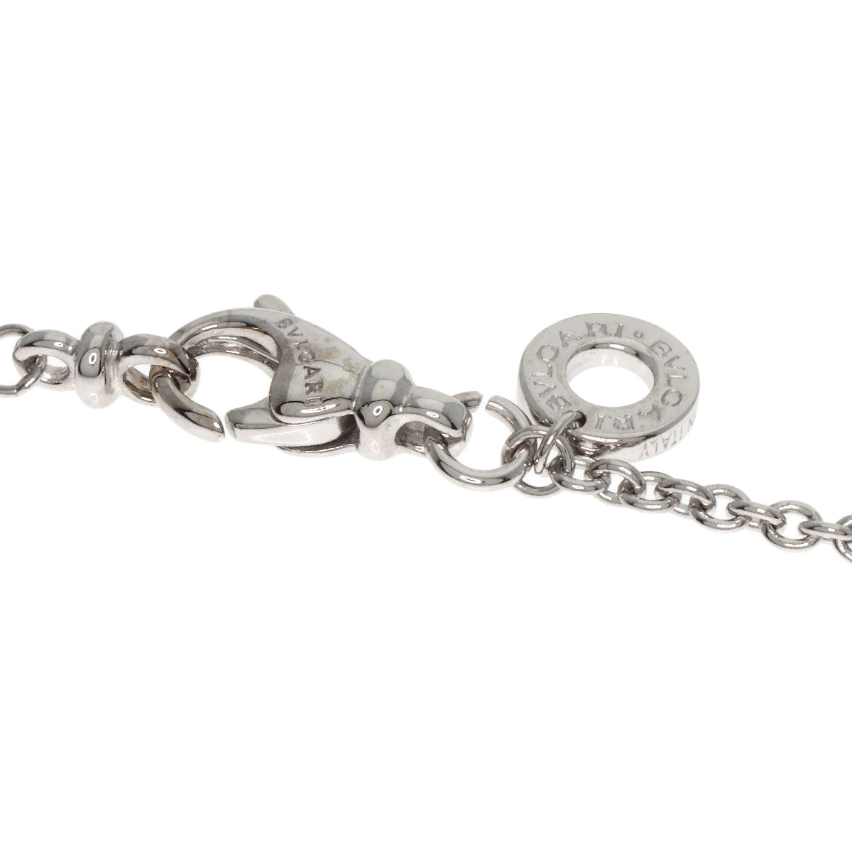 BVLGARI   Chain 16.1" Necklace  K18 White Gold Ladies [Used]