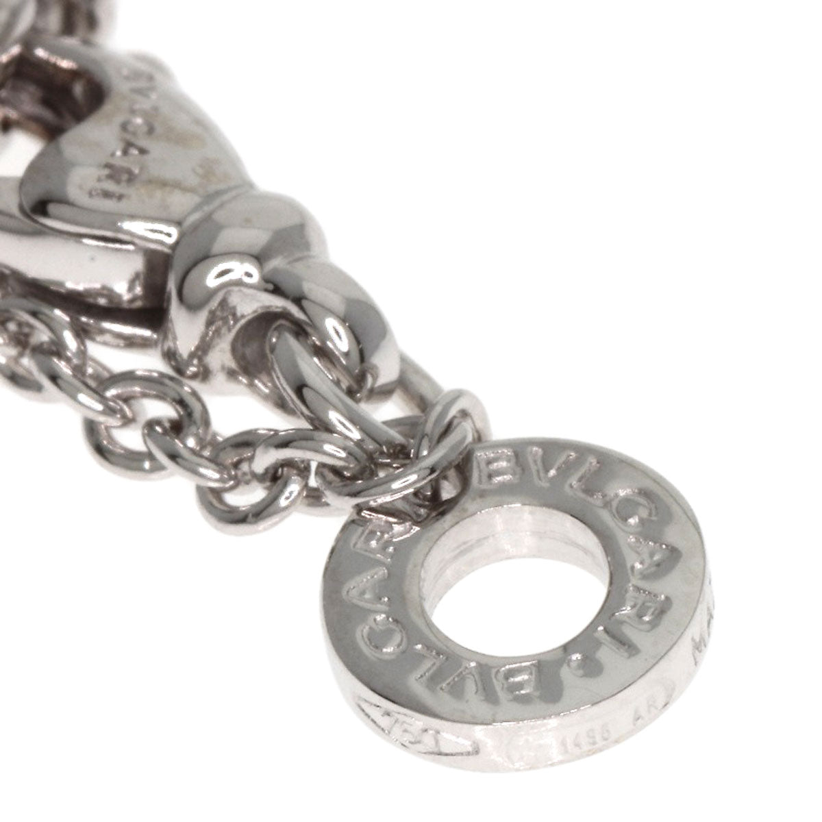 BVLGARI   Chain 16.1" Necklace  K18 White Gold Ladies [Used]