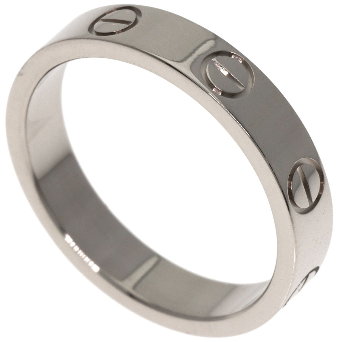 CARTIER love ring #50 Ring K18 White Gold Ladies [Used]