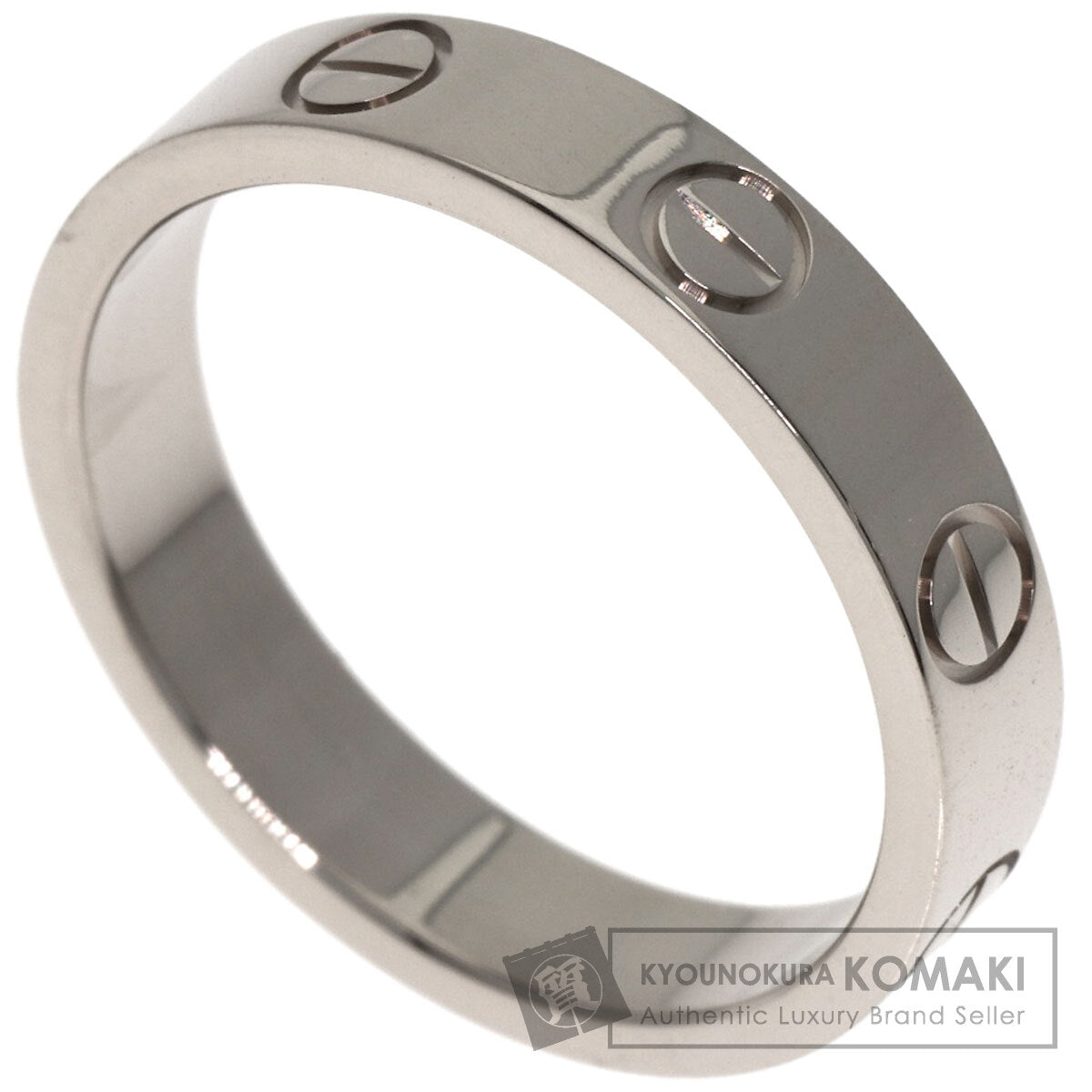 CARTIER love ring #50 Ring K18 White Gold Ladies [Used]