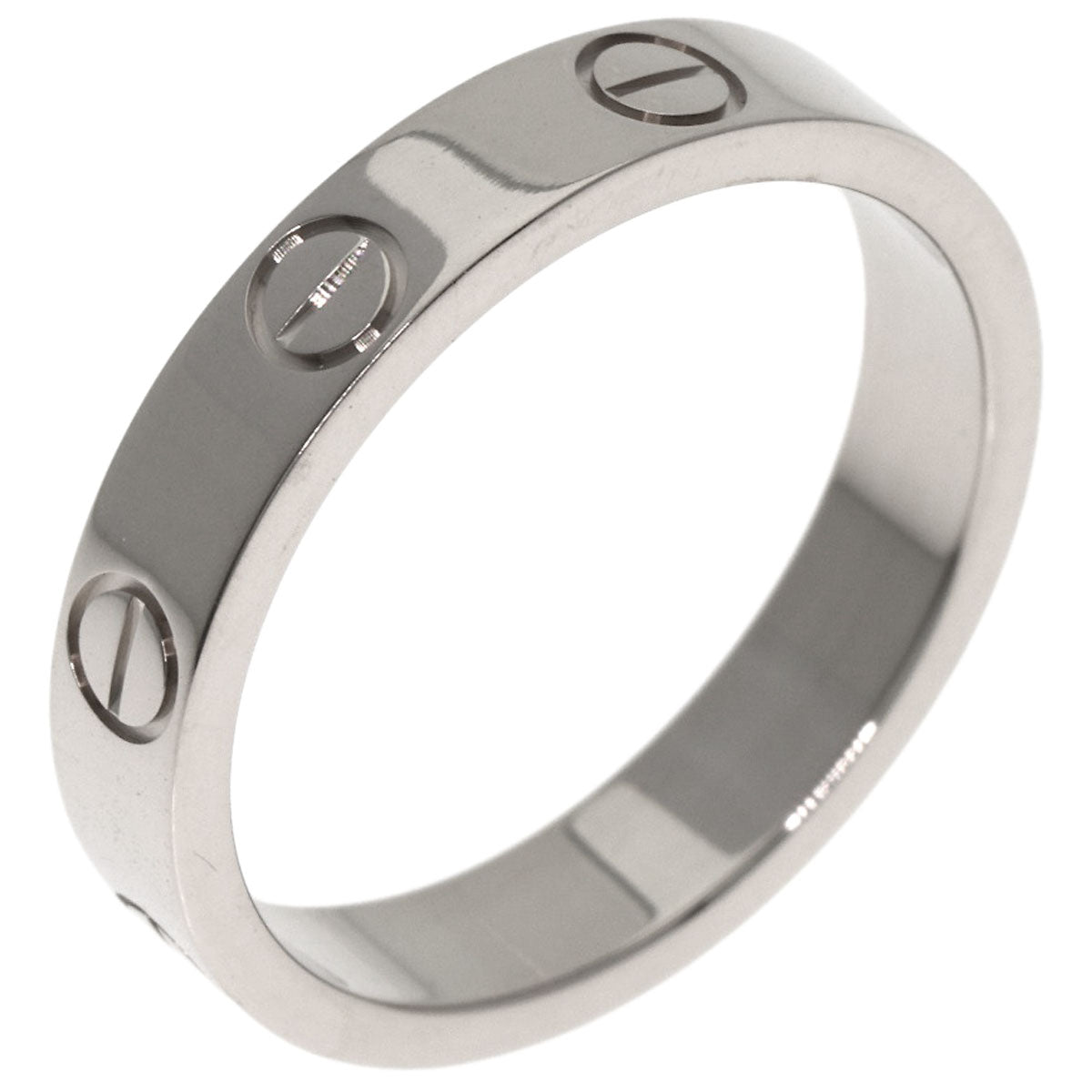 CARTIER love ring #50 Ring K18 White Gold Ladies [Used]