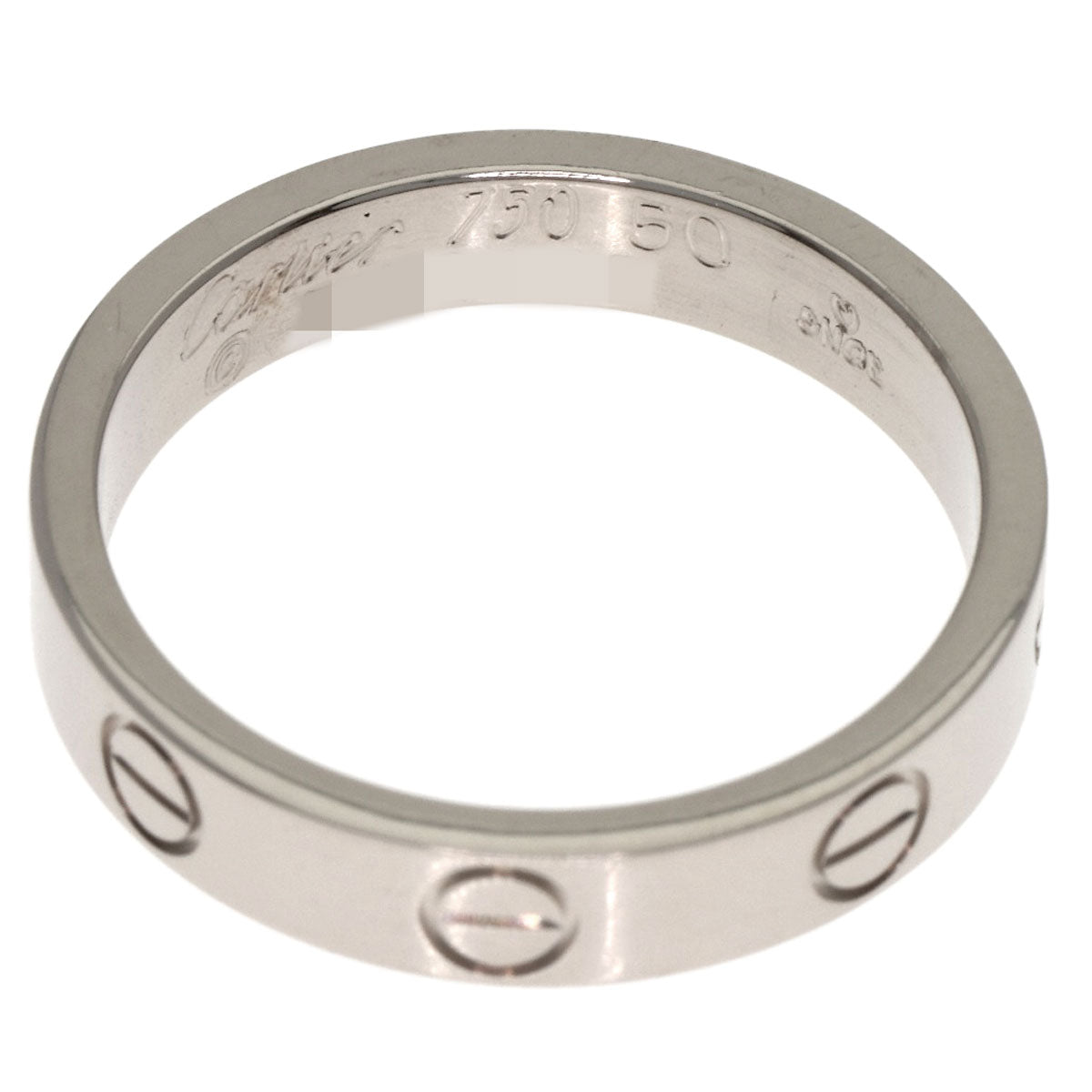 CARTIER love ring #50 Ring K18 White Gold Ladies [Used]