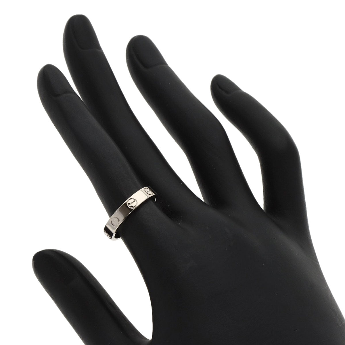 CARTIER love ring #50 Ring K18 White Gold Ladies [Used]