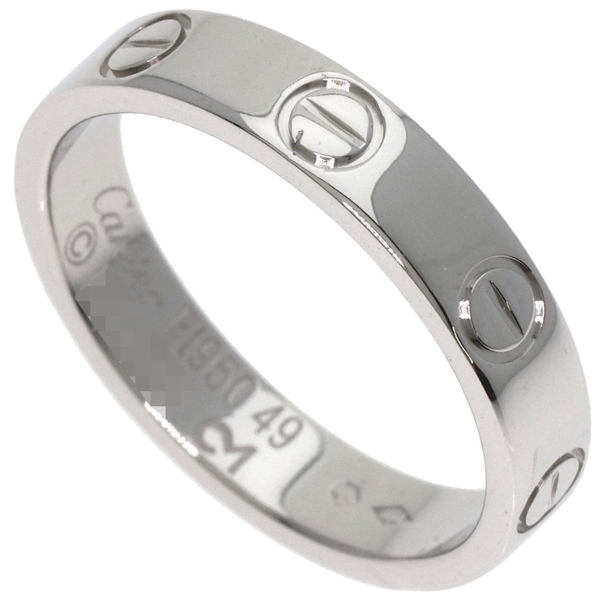 CARTIER   Mini love ring #49 Ring  Platinum PT950 Ladies [Used]