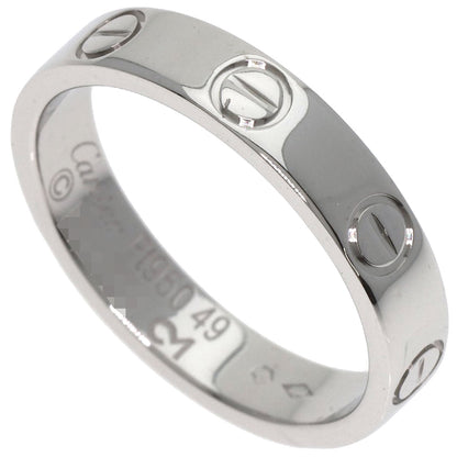 CARTIER   Mini love ring #49 Ring  Platinum PT950 Ladies [Used]