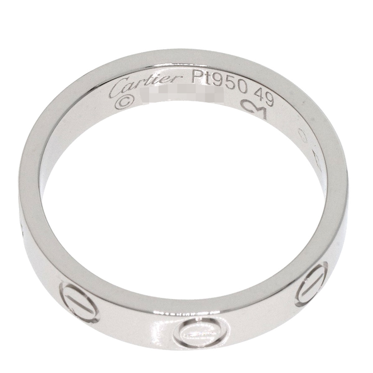 CARTIER   Mini love ring #49 Ring  Platinum PT950 Ladies [Used]