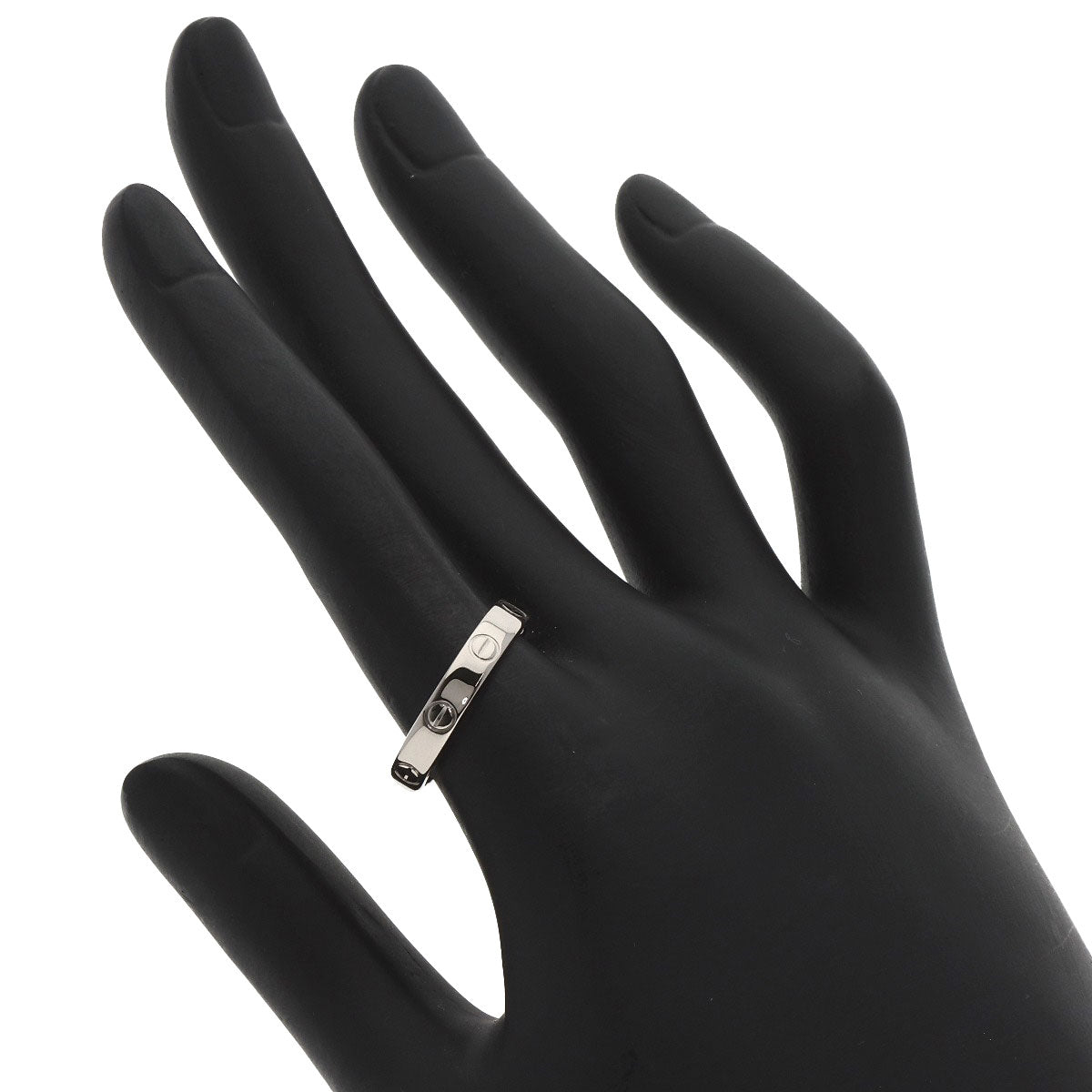 CARTIER   Mini love ring #55 Ring  K18 White Gold Ladies [Used]