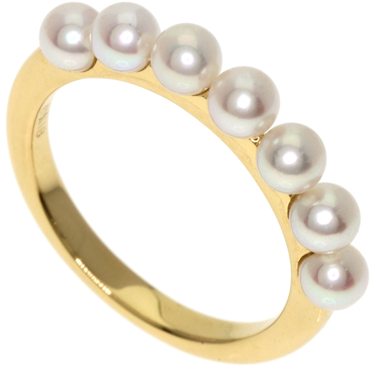 MIKIMOTO Baby pearl Pearl Ring K18 Yellow Gold Ladies [Used]
