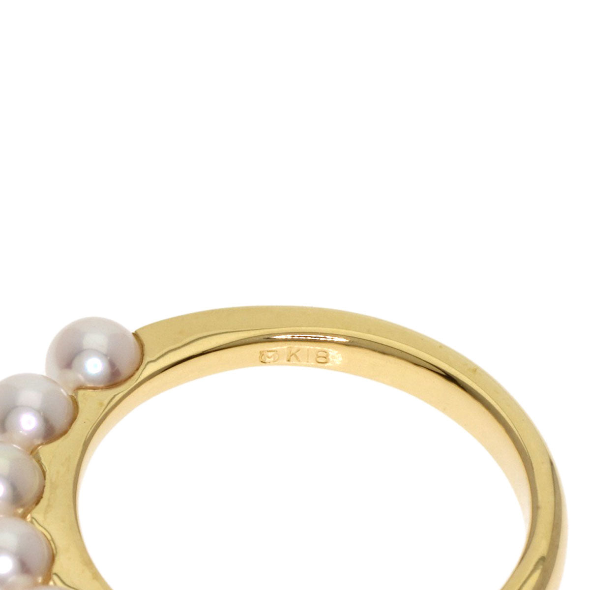 MIKIMOTO Baby pearl Pearl Ring K18 Yellow Gold Ladies [Used]