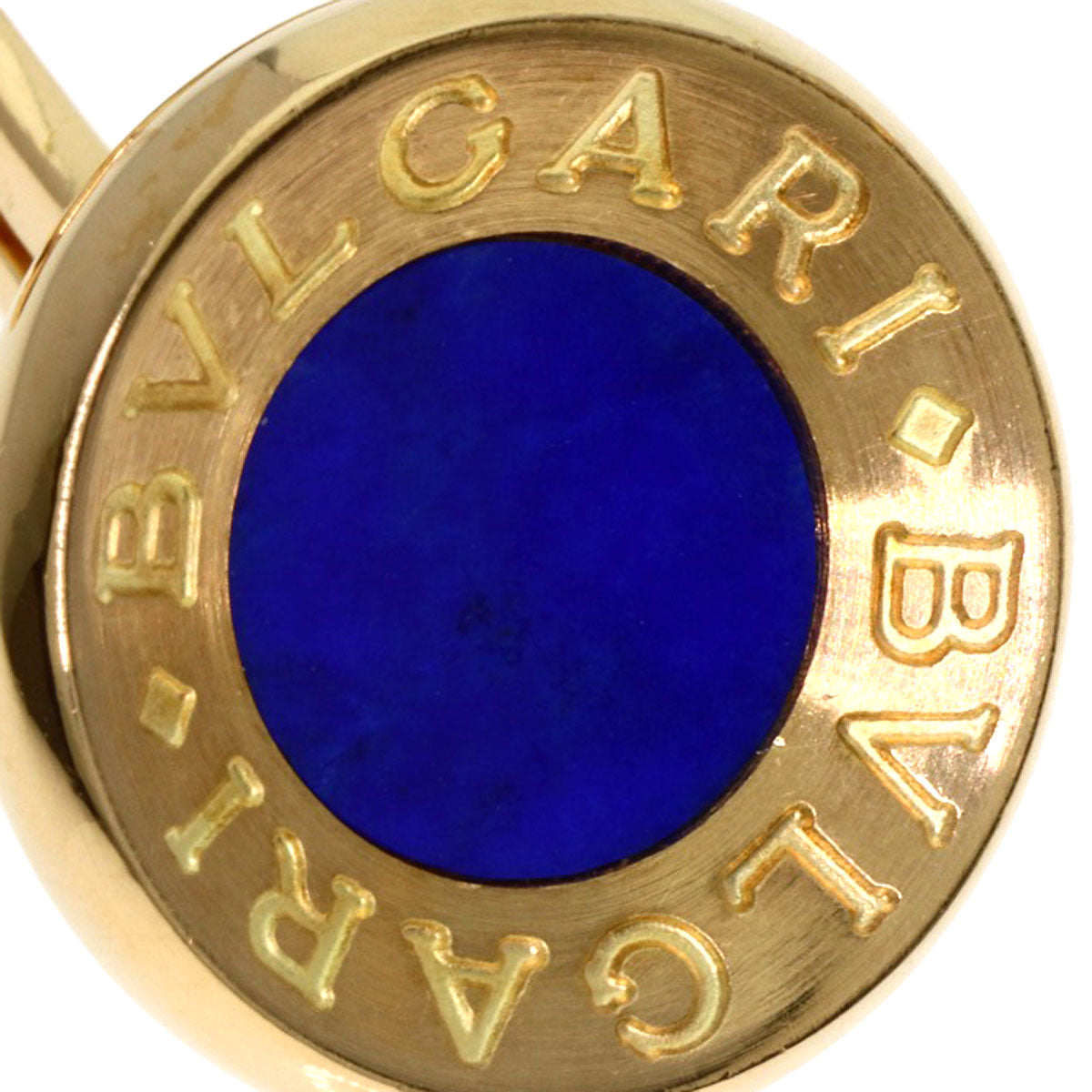 BVLGARI BVLGARI BVLGARI Lapis Lazuli & Azure stone cuffs K18 Yellow Gold mens [Used]