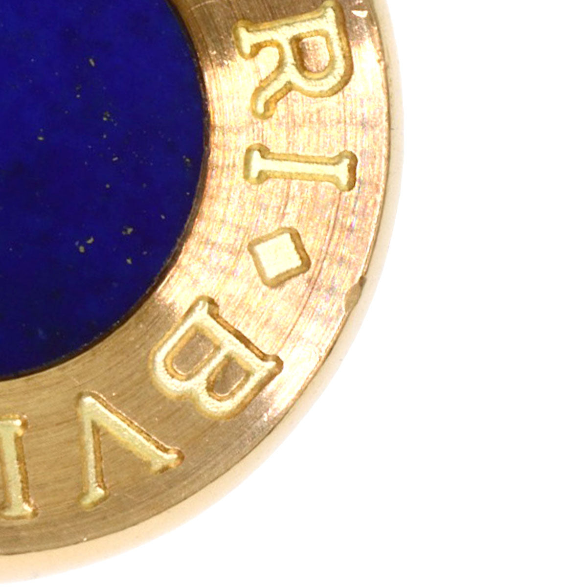 BVLGARI BVLGARI BVLGARI Lapis Lazuli & Azure stone cuffs K18 Yellow Gold mens [Used]