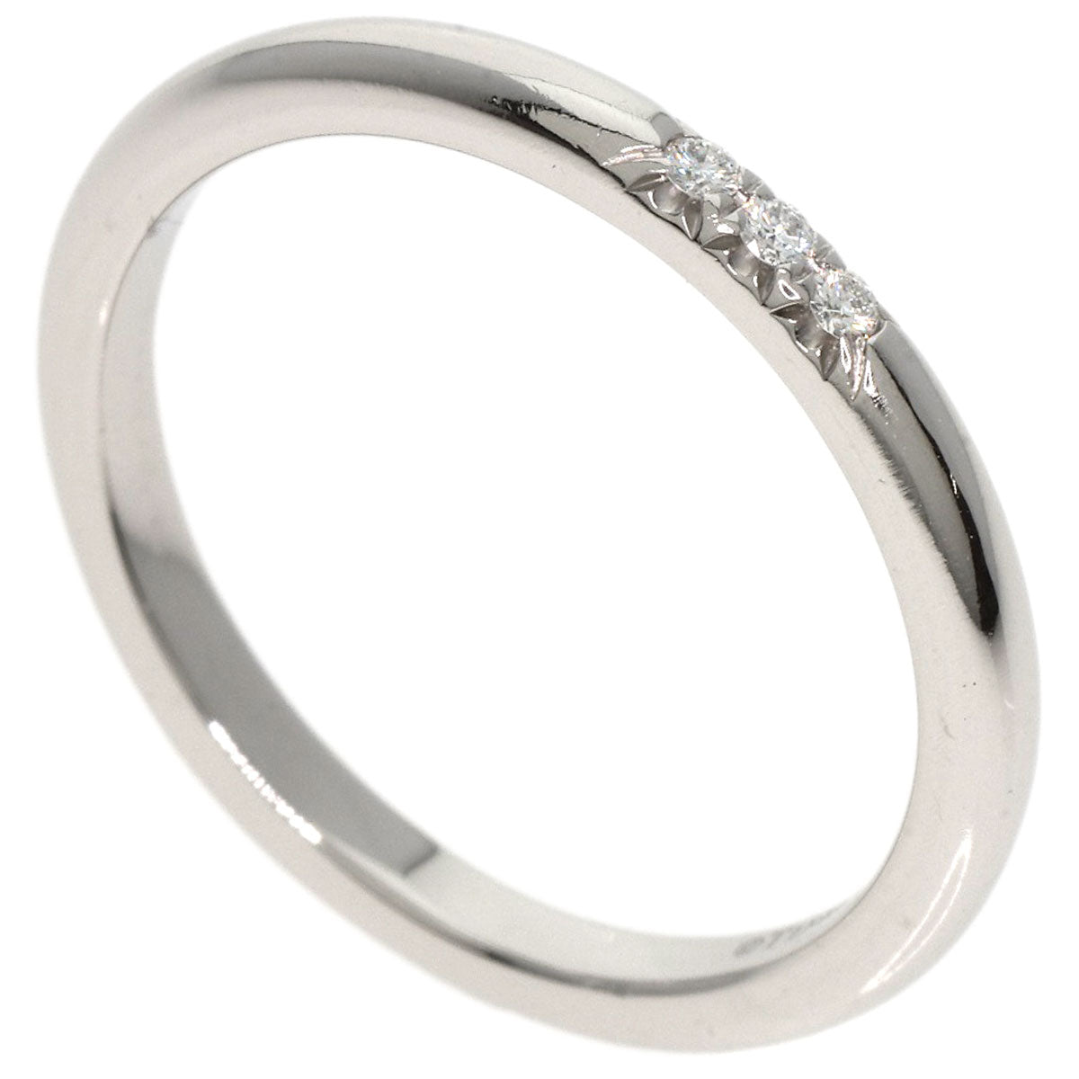 TIFFANY&Co. Forever Wedding Band 3P Diamond Ring Platinum PT950 Ladies [Used]