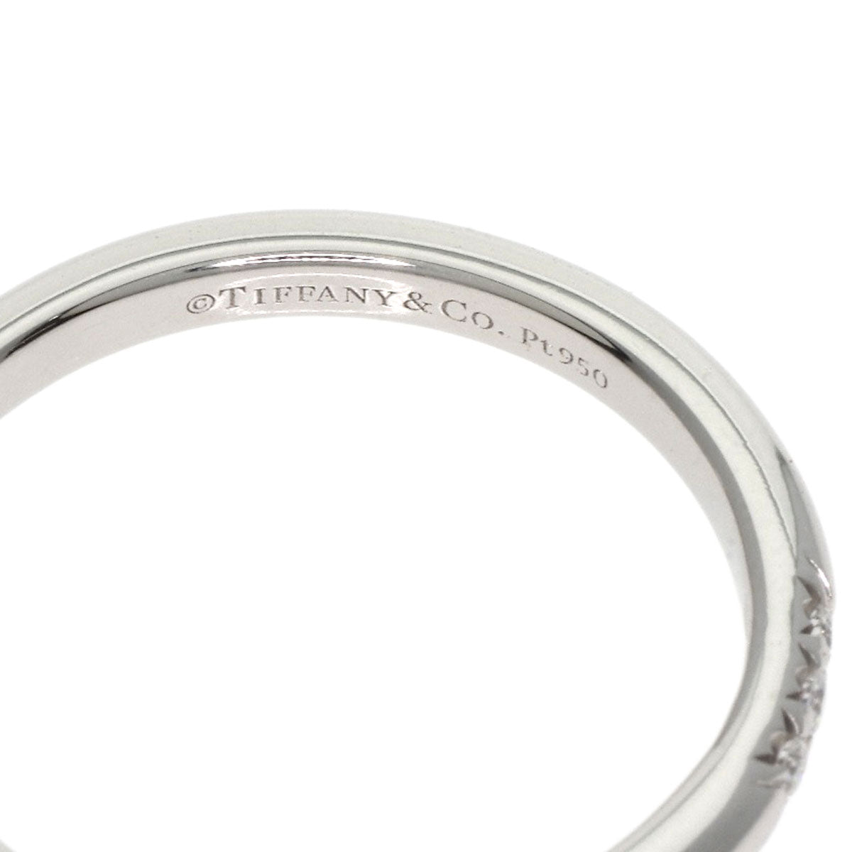 TIFFANY&Co. Forever Wedding Band 3P Diamond Ring Platinum PT950 Ladies [Used]