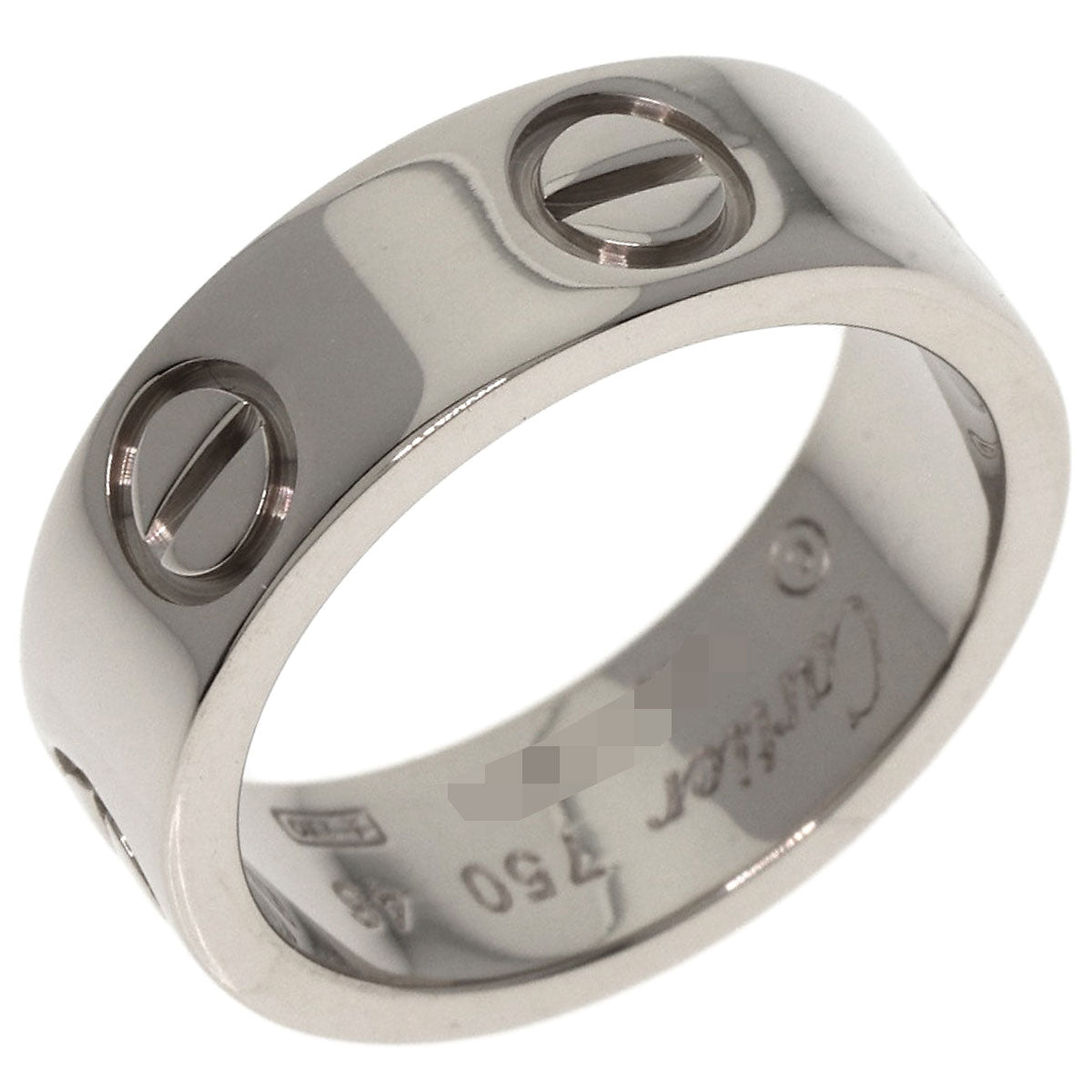 CARTIER love ring #46 Ring K18 White Gold Ladies [Used]