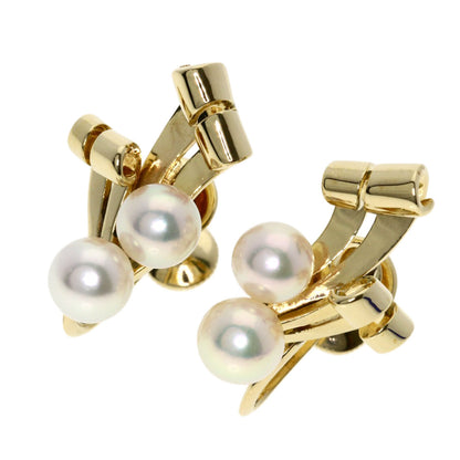 MIKIMOTO Pearl Pearl Earring K14 Yellow Gold Ladies [Used]