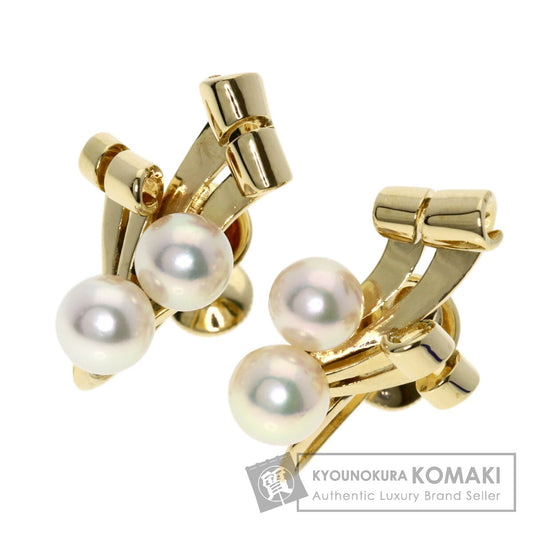 MIKIMOTO Pearl Pearl Earring K14 Yellow Gold Ladies [Used]