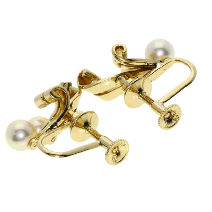 MIKIMOTO Pearl Pearl Earring K14 Yellow Gold Ladies [Used]