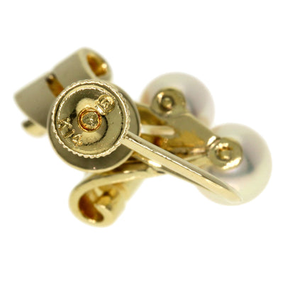 MIKIMOTO Pearl Pearl Earring K14 Yellow Gold Ladies [Used]