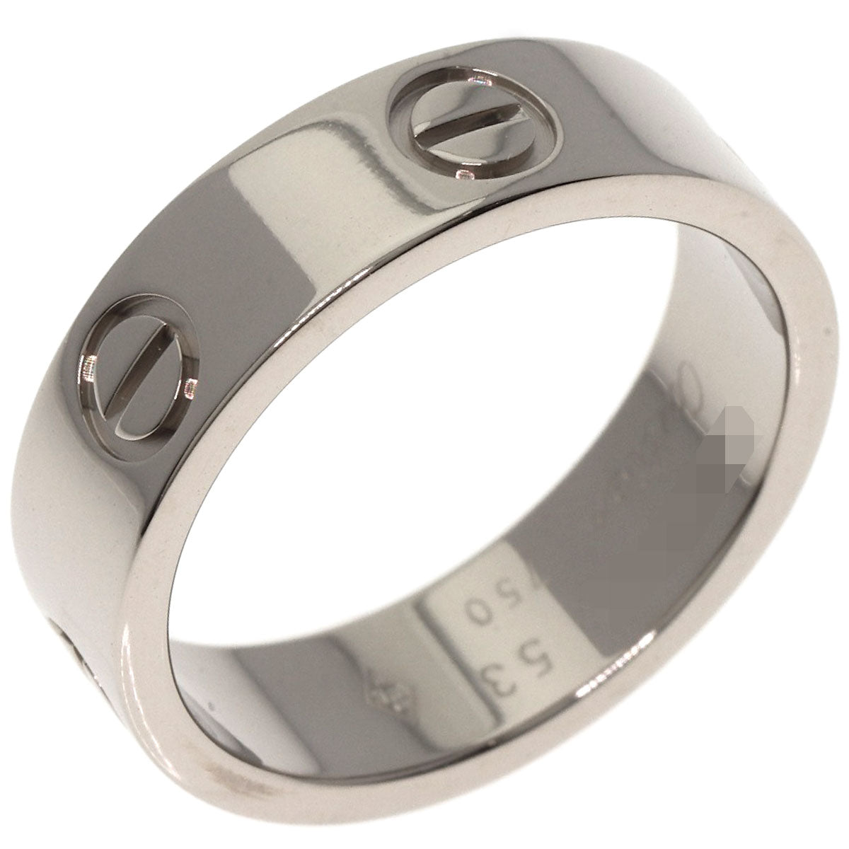 CARTIER love ring #53 Ring K18 White Gold Ladies [Used]