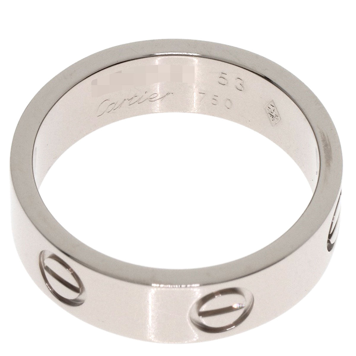 CARTIER love ring #53 Ring K18 White Gold Ladies [Used]