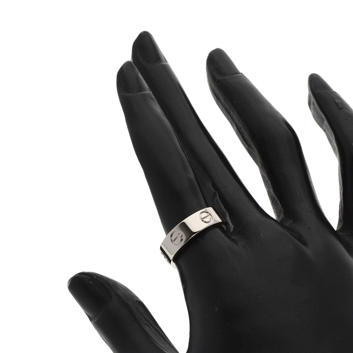 CARTIER love ring #53 Ring K18 White Gold Ladies [Used]