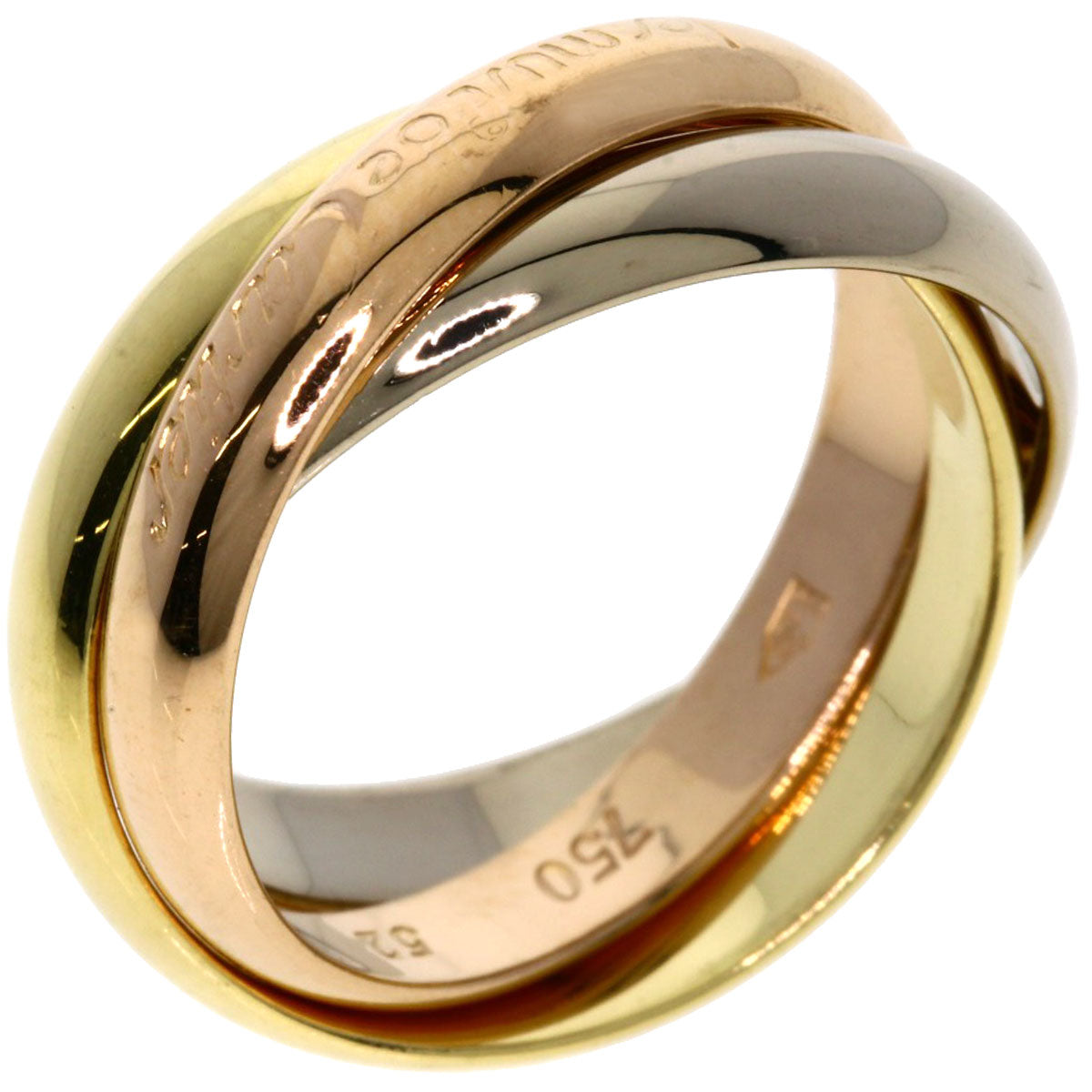CARTIER   Trinity #52 Ring  K18 Yellow Gold K18 White GoldLadies [Used]