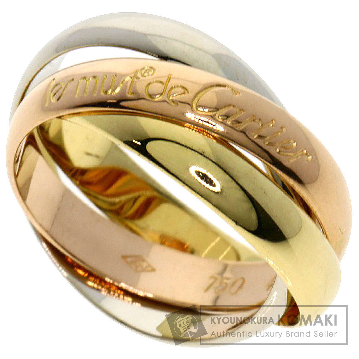 CARTIER Trinity #49 Ring K18 Yellow Gold K18 White GoldLadies [Used]