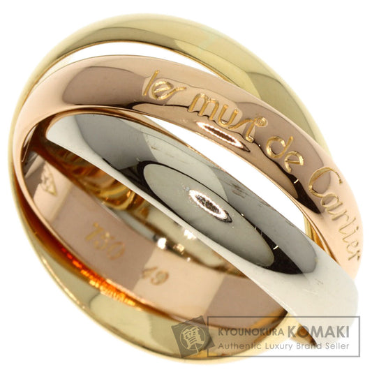 CARTIER Trinity #49 Ring K18 Yellow Gold 18K Pink GoldLadies [Used]