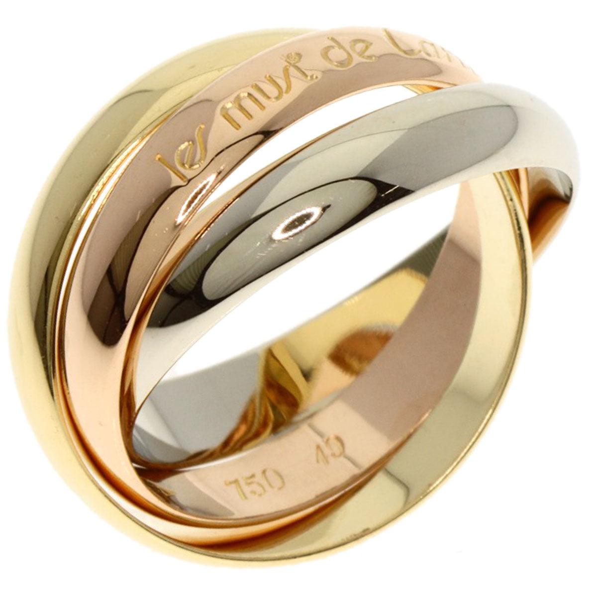 CARTIER Trinity #49 Ring K18 Yellow Gold 18K Pink GoldLadies [Used]