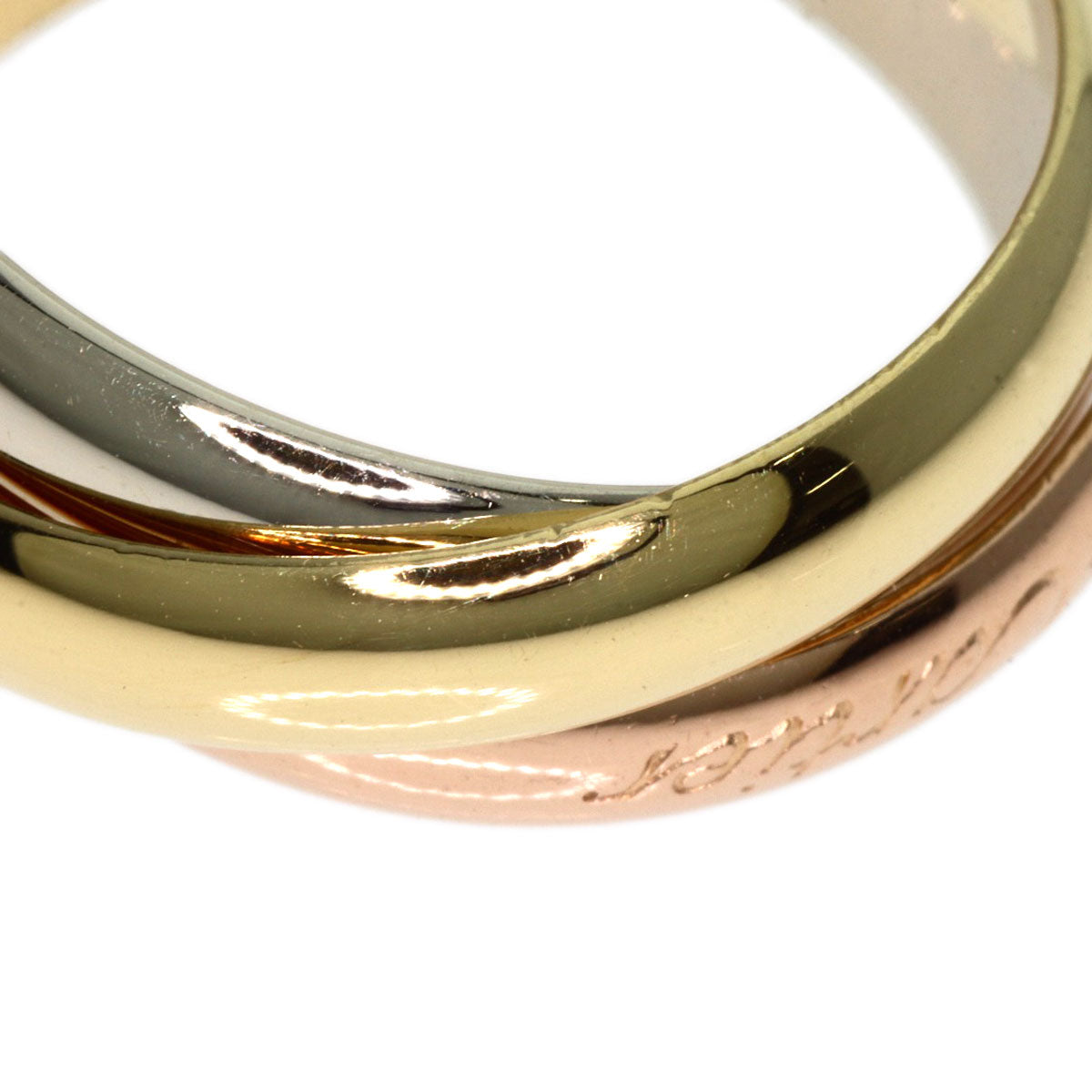 CARTIER Trinity MM #52 Ring K18 Yellow Gold 18K Pink GoldLadies [Used]