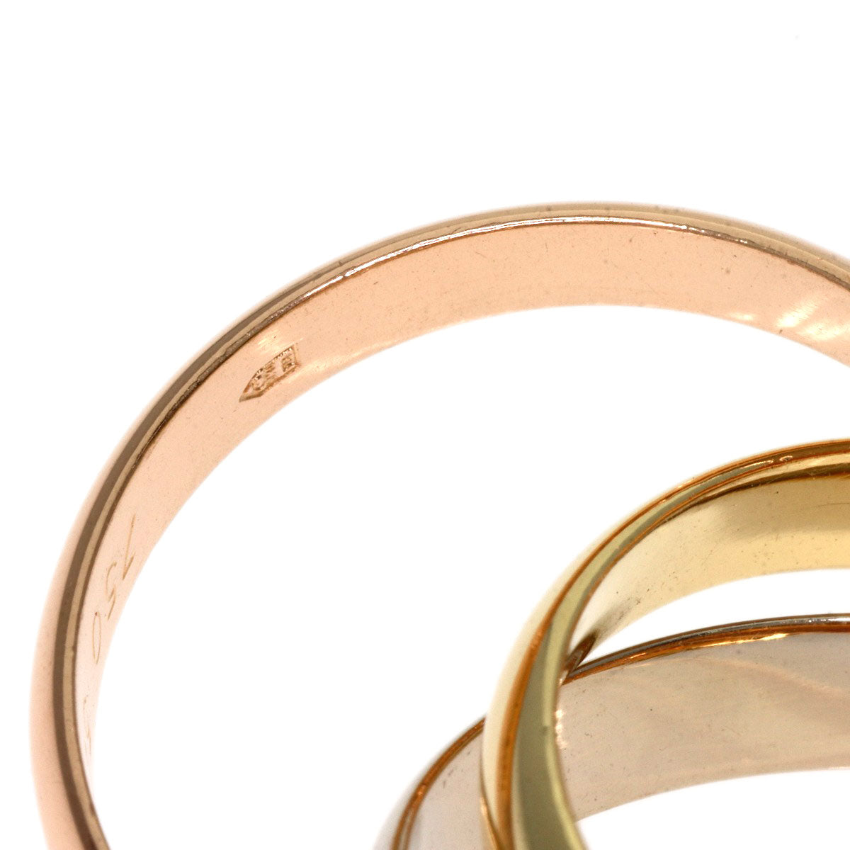 CARTIER Trinity MM #52 Ring K18 Yellow Gold 18K Pink GoldLadies [Used]