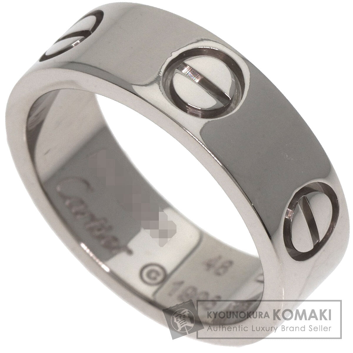 CARTIER love ring #48 Ring K18 White Gold Ladies [Used]